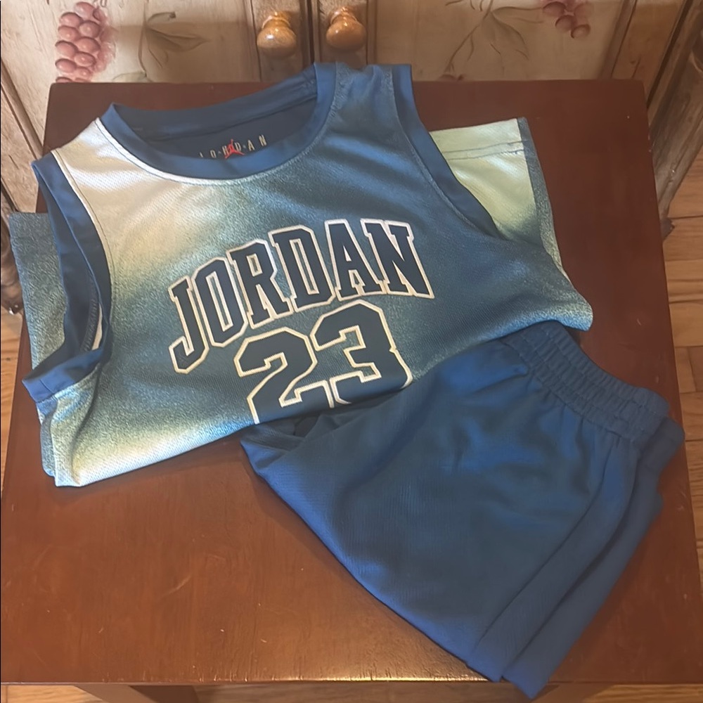 Jordan Kids Blue Tank & Shorts